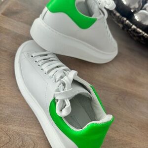 Pietro Alessandro White and Green Sneakers